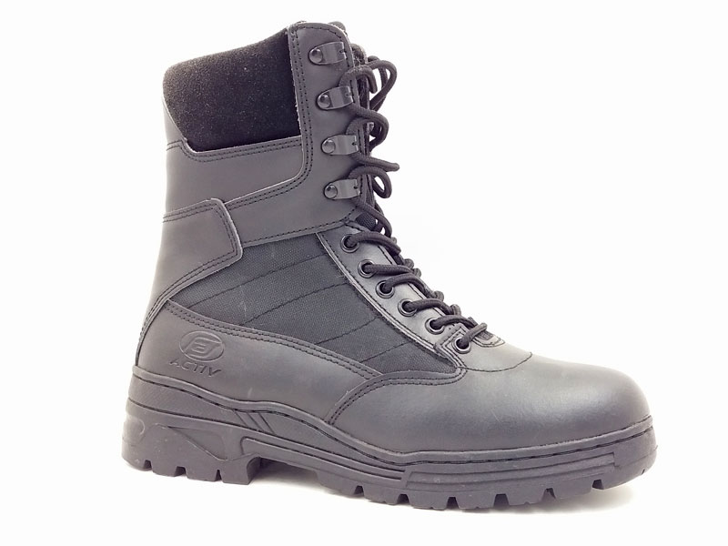 military boot with leat…